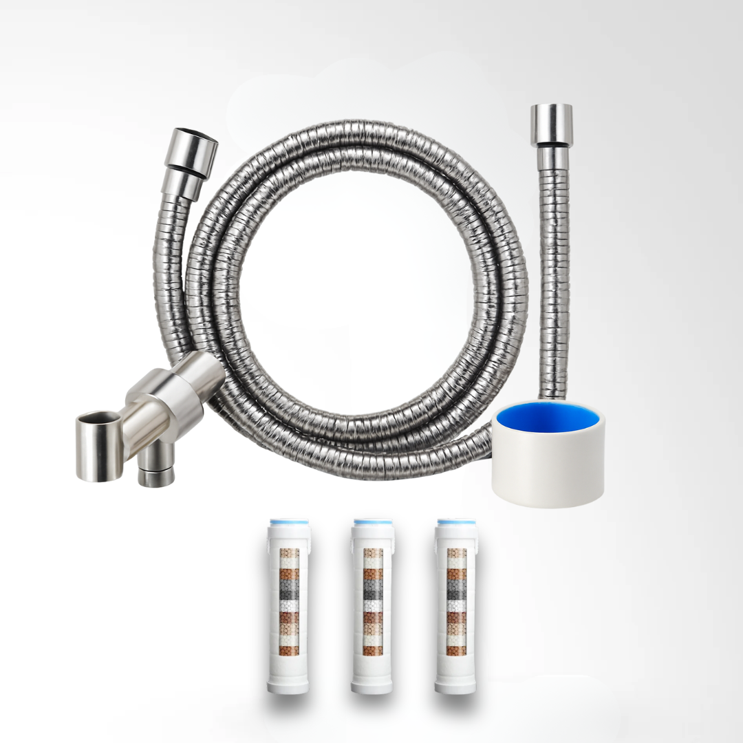 Premium Shower Hose & Connector + 3 Filters