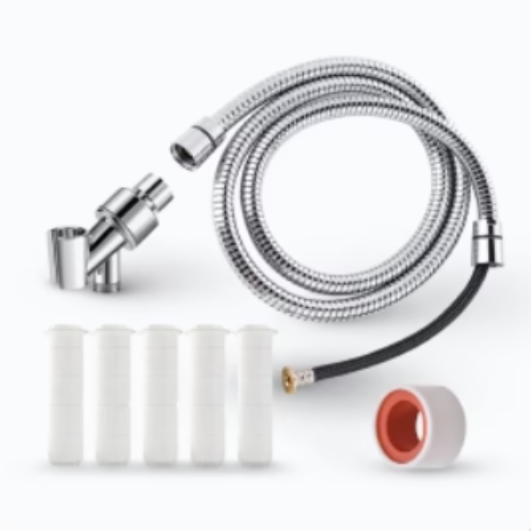 Premium Shower Hose & Connector + 5 Filters